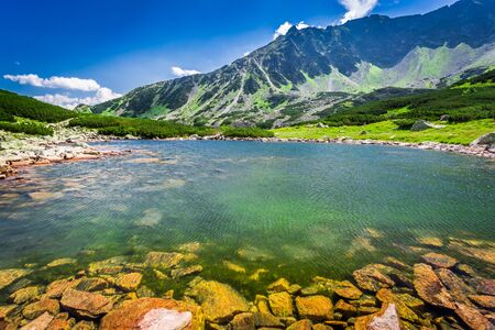 Wonderful lake in the mountainsの写真素材