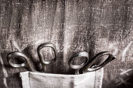 Scissors in the mat tailor