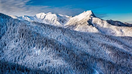 Stunning view to Tatra Mountains in winter, Polandの写真素材