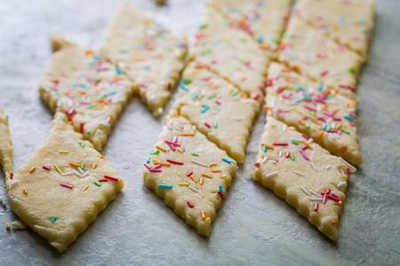 Preparation for baking the traditionally butter cookies