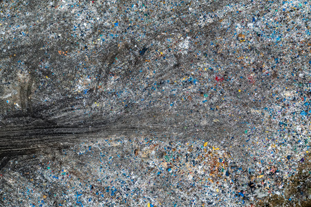 Solid waste dump, aerial view. Pollution from waste.の写真素材