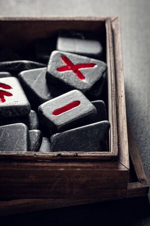 Unique fortune teller from rune stones made of Celtic language