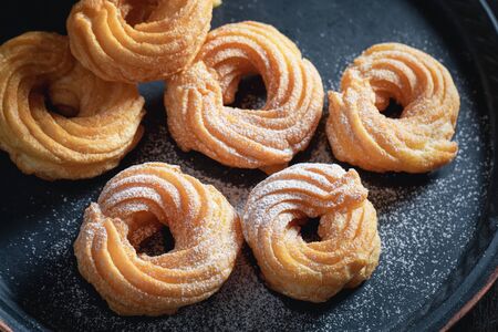 Closeup of spanish donuts easy to makeの写真素材