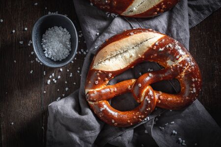Delicious pretzels as a perfect snack for beer