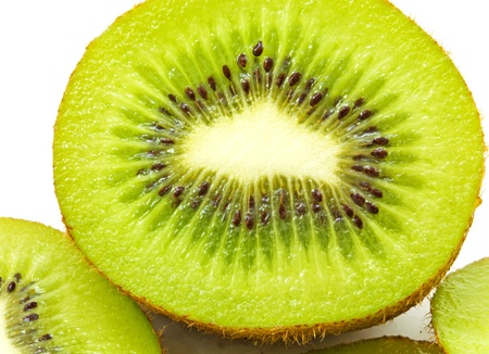 Closeup of Kiwi fruitの写真素材