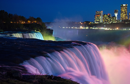 Niagara Fall Night illuminationの写真素材
