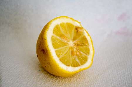 half cut lemonの写真素材