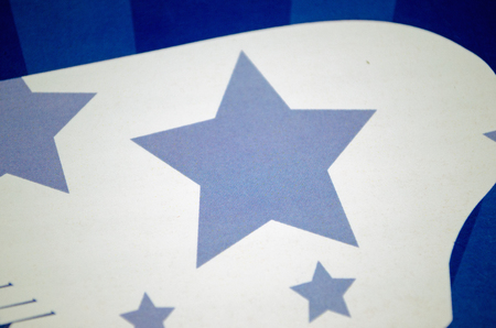 blue stars on white designの写真素材
