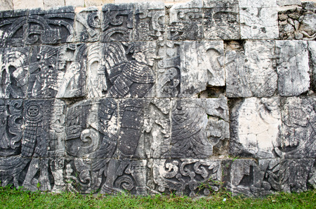 Ruins at Chichen Itza Site. Pyramid, state