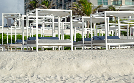 Day time bed at beach. Relax, sunnyの写真素材