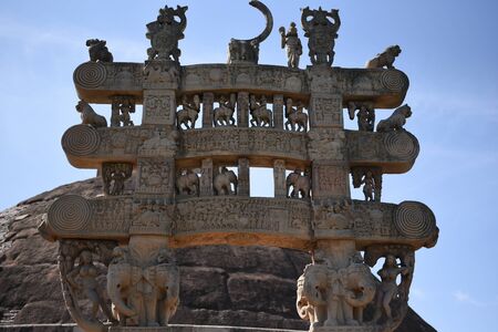 Sanchi Stupas, Indiaの写真素材