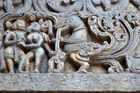 Hoysaleswara temple, Halebidu, Indiaの写真素材