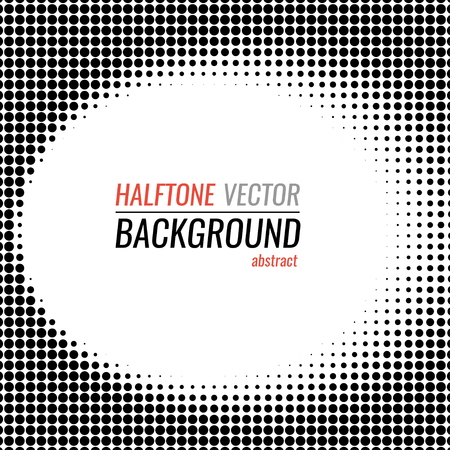 black and white halftone background. Stock vector illustrationのイラスト素材
