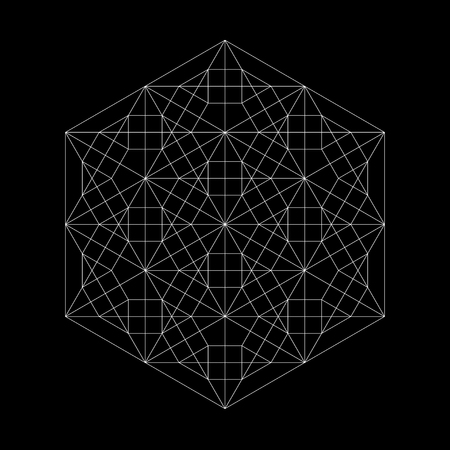 Harmonic illustration sacred geometry Plato. The ratio of the hexagonのイラスト素材