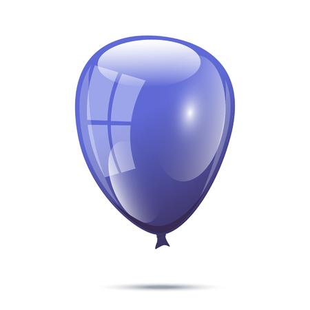 realistic blue vector balloon. Stock vector illustrationのイラスト素材