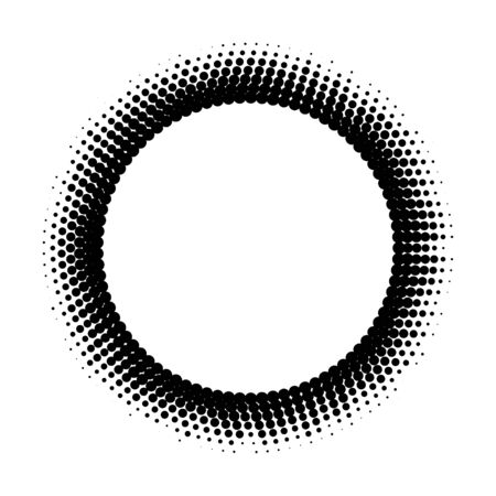 abstract halftone circle background. black design elementのイラスト素材