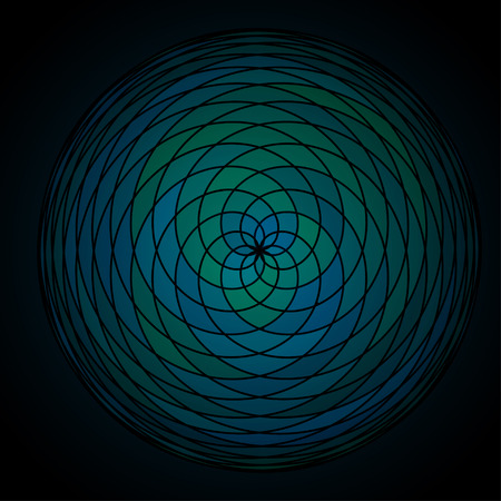 pattern from the circular repeating mosaic elements. Design vector illustrationのイラスト素材