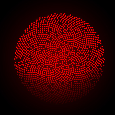 abstract circle dotted red background. Design vector illustrationのイラスト素材