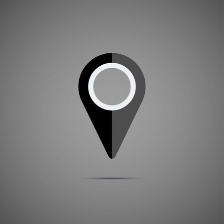 Black map pointer icon.のイラスト素材