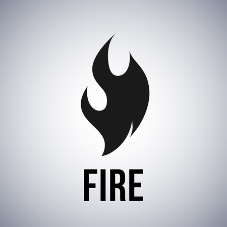 Fire flame logo vector iconのイラスト素材