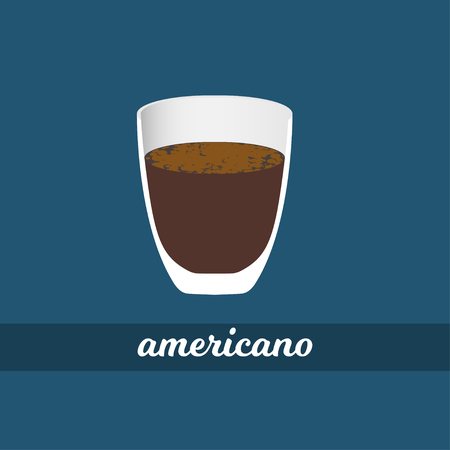 americano coffee cup vector illustrationのイラスト素材