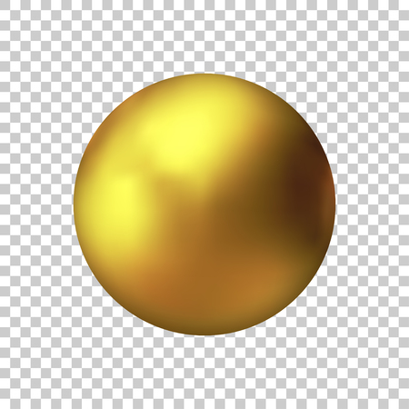 Realistic gold sphere, vector golden ballのイラスト素材