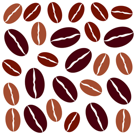 vector background with coffee beansのイラスト素材