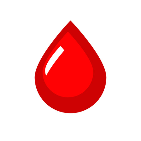 Blood Vector Icon. Red flat drop symbolのイラスト素材