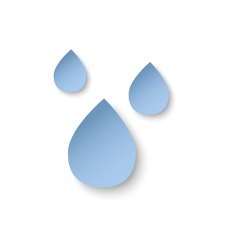 Vector paper cut water drops. Eco Concept.のイラスト素材
