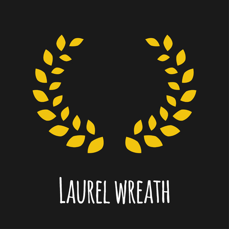 Laurel Wreath Vector icon. Winner symbol for your designのイラスト素材