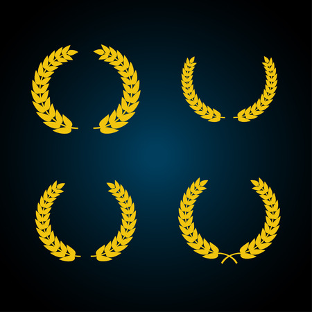 Laurel Wreaths Vector set. Winner symbol for designのイラスト素材