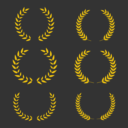Laurel Wreaths Vector set. Winner symbol for designのイラスト素材