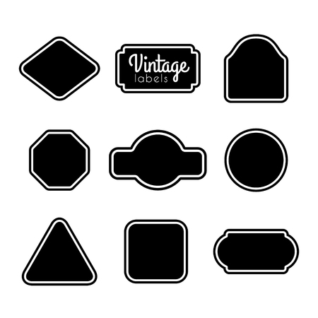 Vector vintage labels set. Frames for designのイラスト素材