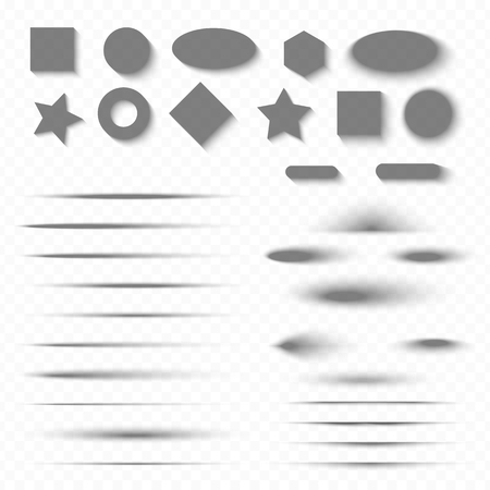shadows with soft edges isolated on transparent background. Elements for product design. Vector illustrationのイラスト素材