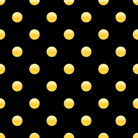 Golden dots seamless pattern. Abstract geometric texture. Gold circles. Retro Vintage decoration. Design template wallpaper, wrapping, fabric etc. Vector Illustrationのイラスト素材