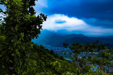 clouds over the mountain