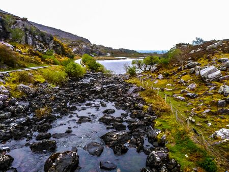 Rocky Riverbed at the Gap of Dunloeの写真素材