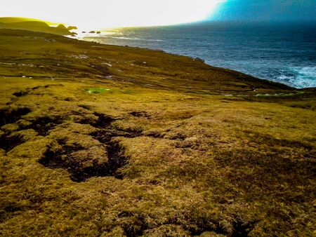 Rural Coastland and Ocean Viewの写真素材
