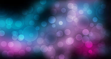 Blurred bokeh light on dark colorful background. New Year holidays template. Abstract glitter defocused blinking stars Glowing and Sparkling magicalの写真素材