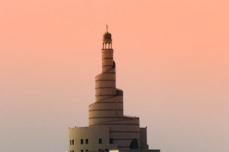DOHA, QATAR - MAY 24 Fanar Qatar Islamic Cultural Center on May 24, 2018 in Doha, Qatar. Fanar is a governmental organization that presents culture to the world through its exhibitions and course.のeditorial素材