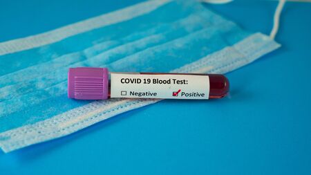 Background image of Corona virus blood test testの写真素材