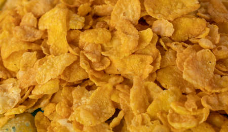 Background image of corn flakes on a table