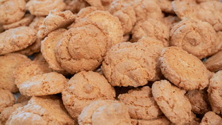 Background image delicious coconut cookies.の写真素材
