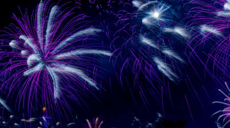 Background image with beautiful colorful firework texture background with different color of...