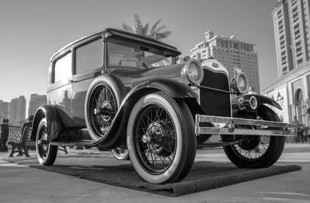 Doha,Qatar- 30 March 2020: 1929 ford model a classic carのeditorial素材