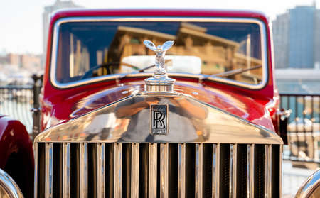 Doha,Qatar- 30 March 2020: 1936 Rolls royce phantom iii classic carのeditorial素材