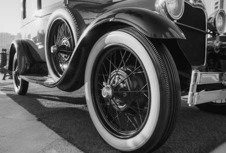 Doha,Qatar- 30 March 2020: 1929 ford model a classic carのeditorial素材