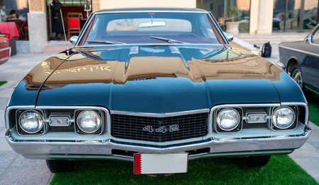 Doha,Qatar- 3 March 2020 :1968 oldsmobile 442 classic car car