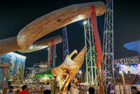 Doha Festival City,Doha,Qatar-01 December 2019: One of the beautiful mall in Qatarのeditorial素材