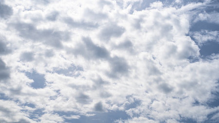 background view of cloud formation on a sunny day